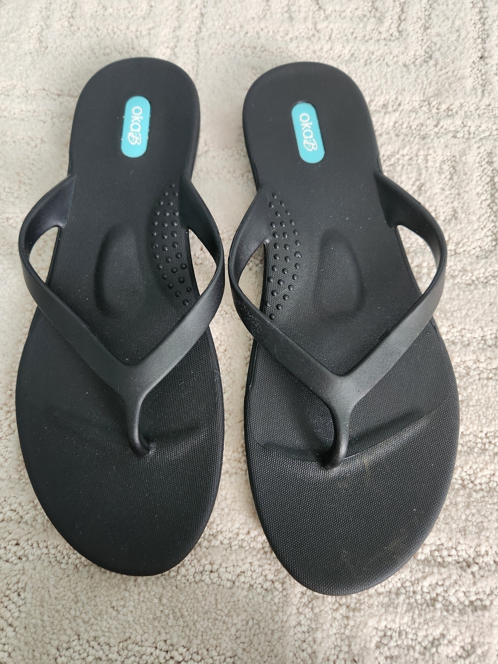OKA b. Black Women's Comfort Sandal Flip Flops